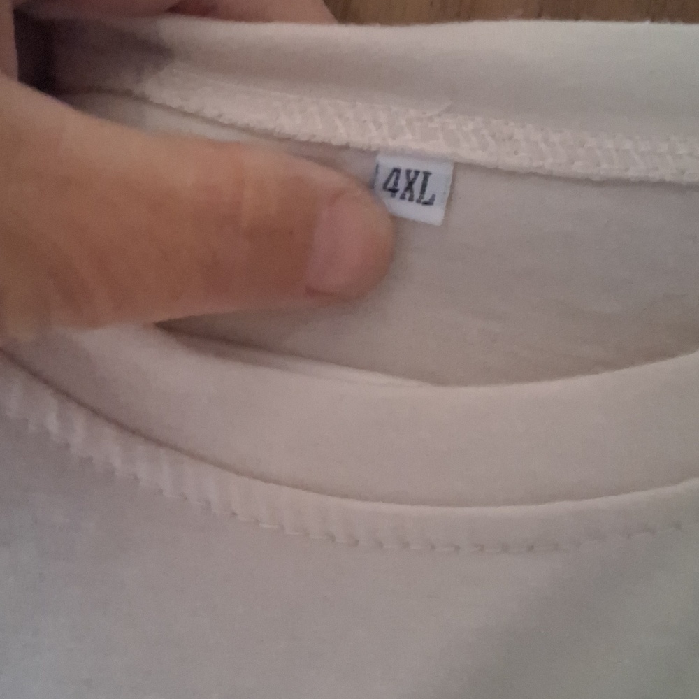 White Graphic Tee "Did You Know" Womens 4 X Like A 3x - Picture 3 of 3